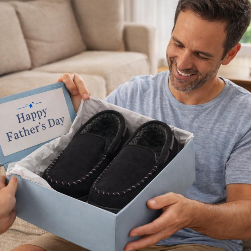 Dearfoams Keaton Indoor Outdoor Memory Foam Moccasin with Whipstitch - Image 2